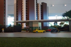 Frente de Condominio em maquete residencial