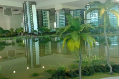 Lagoa em maquetes de condominio